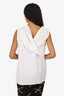 Moschino Cheap and Chic White Cotton Draped Detail Sleeveless Blouse Size 48