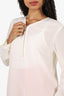 Seventy Sergio Tegon Silk Long Sleeve Zip Detail Blouse Size 44