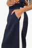 Alberta Ferretti Navy/White Side Panel Skirt Size 8