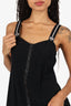 Marc Cain Black Strappy Bow Embroidered Strappy Top Size 5