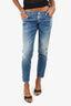 Dsquared² Blue Denim Lace Detail Jeans Size 42