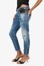 Dsquared² Blue Denim Lace Detail Jeans Size 42