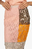 Moschino Cheap and Chic Multicolour Lace Patches Midi Skirt Size 4