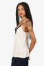 Moschino Cheap and Chic Cream/Black Crochet Pleated Tank Top Size 8