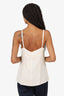 Moschino Cheap and Chic Cream/Black Crochet Pleated Tank Top Size 8