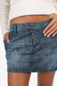 Dsquared² Blue Denim Crinkled Mini Skirt Size 42