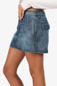 Dsquared² Blue Denim Crinkled Mini Skirt Size 42