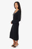 Versace Jeans Black Beaded Collar Long Sleeve Maxi Dress Size 50