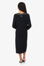 Versace Jeans Black Beaded Collar Long Sleeve Maxi Dress Size 50