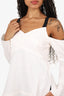 Proenza Schouler Cream/Black Off-the-shoulder Long Sleeve Top Size 6