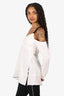 Proenza Schouler Cream/Black Off-the-shoulder Long Sleeve Top Size 6