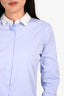 Brunello Cucinelli Blue White Collar Shirt Size S