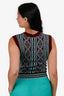 Dries Van Noten Burgundy/Blue Knit Vest Size XS
