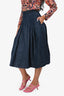 Gabriela Hearst Dark Denim Midi Skirt Size 38