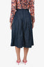 Gabriela Hearst Dark Denim Midi Skirt Size 38