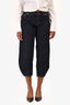 Tibi Dark Denim Balloon Crop Legged Jeans Size 24
