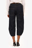 Tibi Dark Denim Balloon Crop Legged Jeans Size 24