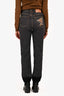Kenzo Grey Denim Embroidered Pocket Detail Jeans Size 34