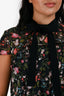Erdem Black Multicolour Floral Tie Detail Sleeveless Top Size 4 US