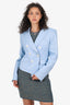 Veronica beard Blue Linen Double Breasted Blazer Size 12