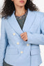 Veronica beard Blue Linen Double Breasted Blazer Size 12