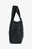 Prada Black Leather Quilted Logo 'Impunture' Tote Bag