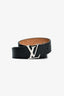Louis Vuitton Black Epi Leather Logo Belt Size 80