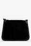 Salvatore Ferragamo Black Suede/Leather Logo Shoulder Bag