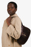 Gucci Vintage Brown Leather/Suede Logo Shoulder Bag