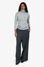Rohe Grey Wool Wide Legs Pants Size 38