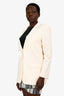 Nili Lotan Cream Single Breasted Blazer Size 10