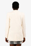 Nili Lotan Cream Single Breasted Blazer Size 10