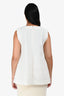 Jil Sander White U Neck Sleeveless Top Size 40