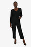 Vanessa Seward Black Silk/Lace Jumpsuit Size 42