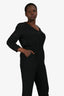 Vanessa Seward Black Silk/Lace Jumpsuit Size 42