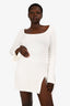 Meshki Cream Knit Pleated Dress Size M