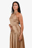 Reformation Gold/Black Polkadot Halter Dress Size 4