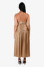 Reformation Gold/Black Polkadot Halter Dress Size 4