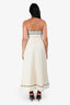 Shona Joy Cream/Black Contrast Trimmed Maxi Dress Size 4