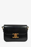 Celine Black Leather Triomphe Crossbody Bag