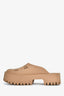 Gucci Nude Rubber Platform Clogs Size 40