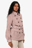 Burberry Brit Mauve Nylon Cropped Rain Jacket Size 4