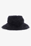 Celine Black Mohair Triomphe Bucket Hat