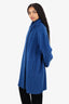 Weekend Max Mara Blue Alpaca/Wool Button Down Coat Size 14