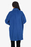 Weekend Max Mara Blue Alpaca/Wool Button Down Coat Size 14