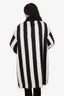 Sport Max Black/White Alpaca/Wool Striped Coat Size 14
