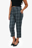 Acne Studios Grey Plaid Wool Pants Size 34