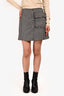 JW Anderson White/Black Houndstooth Wool Mini Skirt Size 4