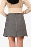 JW Anderson White/Black Houndstooth Wool Mini Skirt Size 4