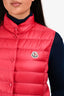 Moncler Red Light Down Quilted Puffer Vest Size 2